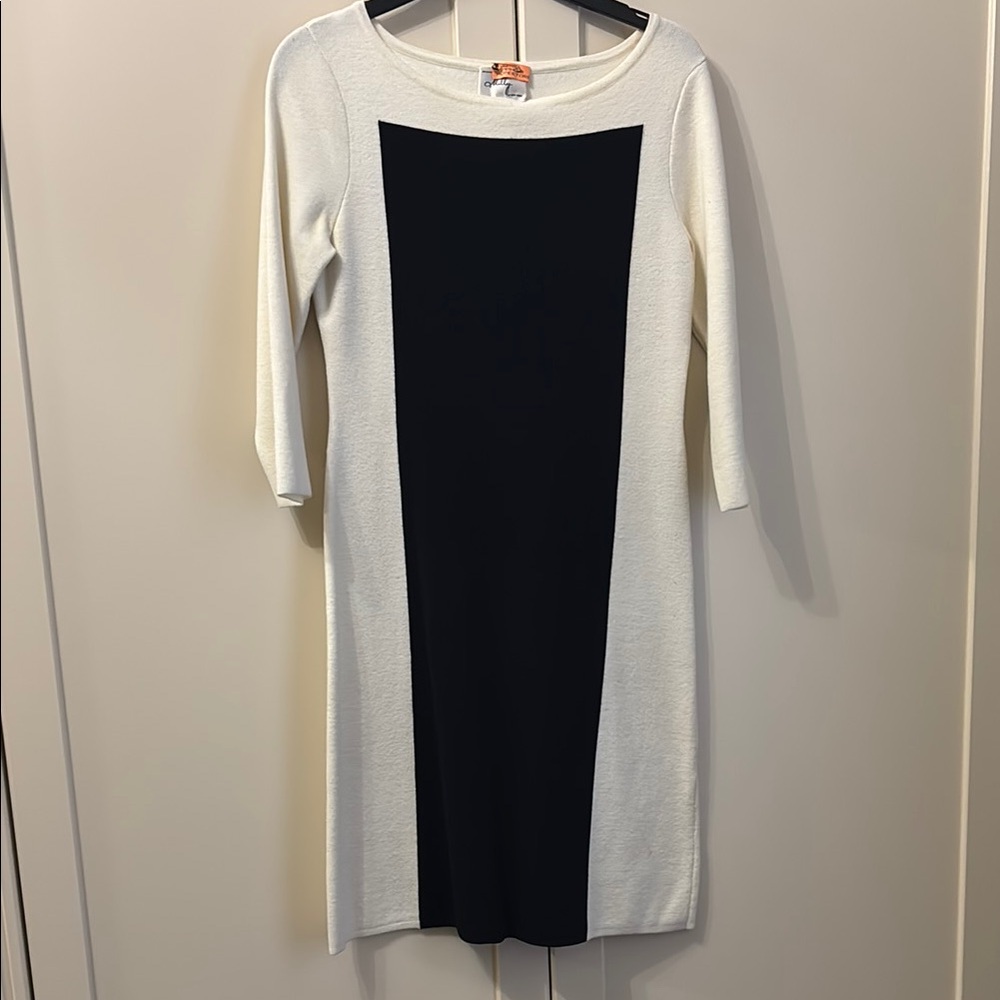 Milly Monochrome Long Sleeve Dress